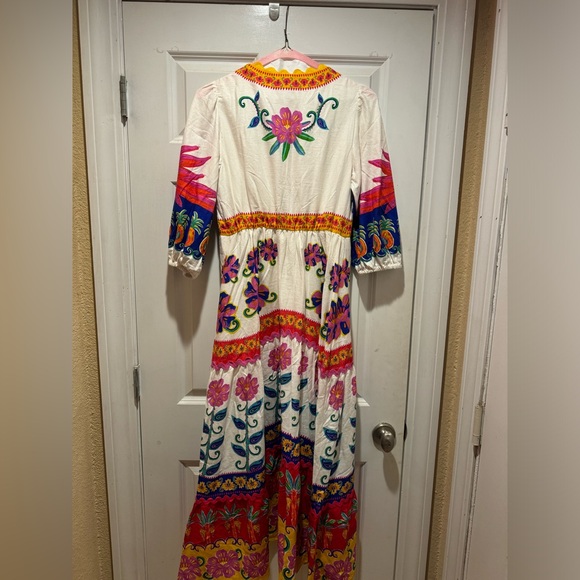 NWT Farm Rio Off-White Vivid Garden Maxi Dress New With Tags Size Small - Picture 10 of 13